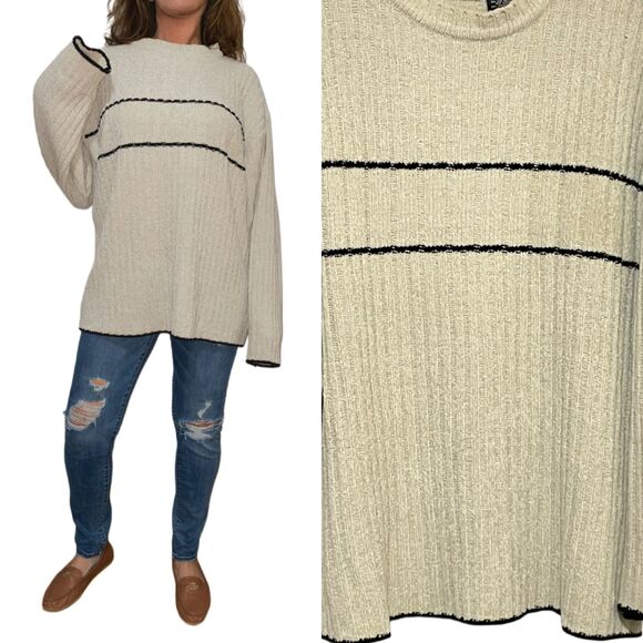 Vintage Beige Oversized Acrylic Knit Grandpa Sweater Large - Picture 13 of 13